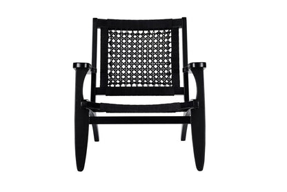 Boraam - Harrison Hexagon Woven Black Rope Accent Chair - Black Finish - 76253 veiw 2