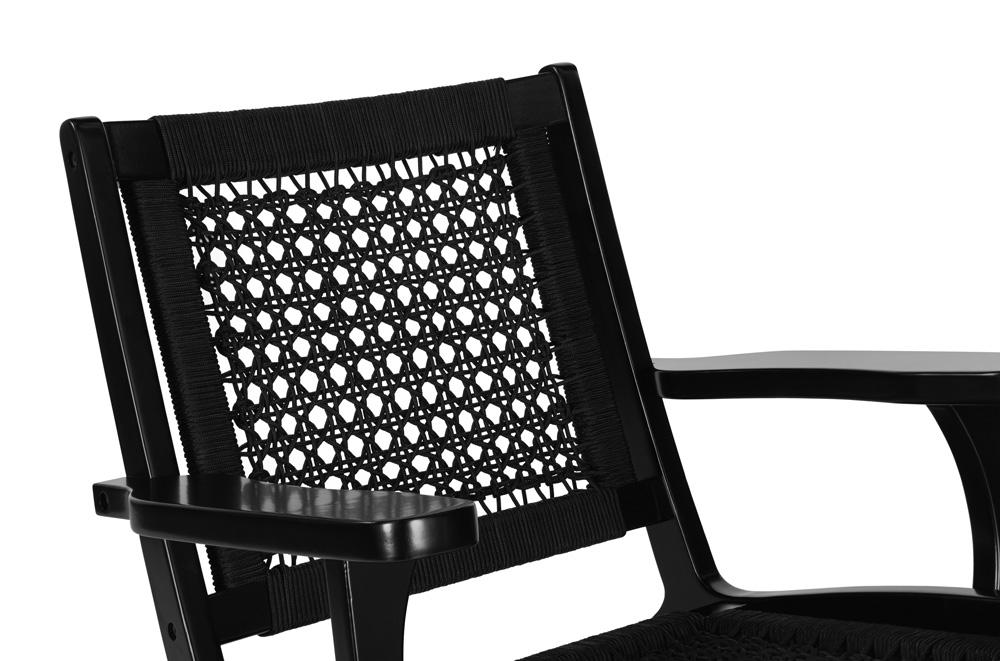 Boraam - Harrison Hexagon Woven Black Rope Accent Chair - Black Finish - 76253 veiw 5