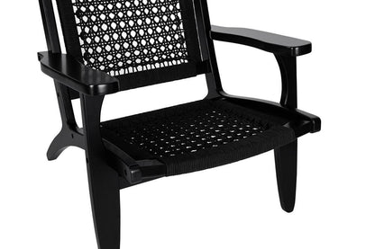 Boraam - Harrison Hexagon Woven Black Rope Accent Chair - Black Finish - 76253 veiw 6