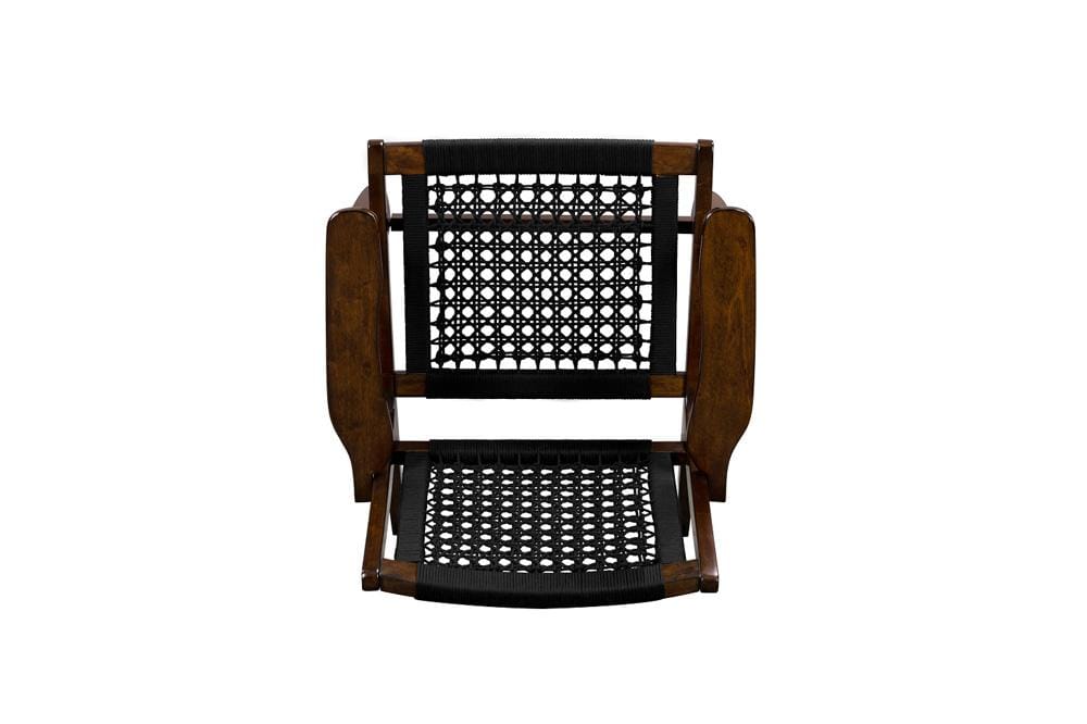 Boraam - Harrison Hexagon Woven Black Rope Accent Chair - Cappuccino Finish - 76252 veiw 5