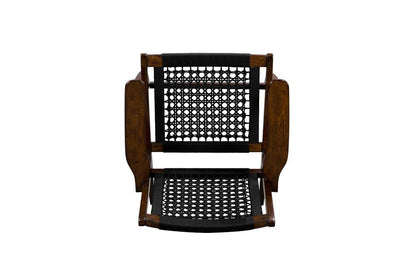 Boraam - Harrison Hexagon Woven Black Rope Accent Chair - Cappuccino Finish - 76252 veiw 5