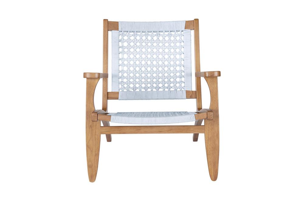 Boraam - Harrison Hexagon Woven Light Grey Rope Accent Chair - Natural Finish - 76353 veiw 2