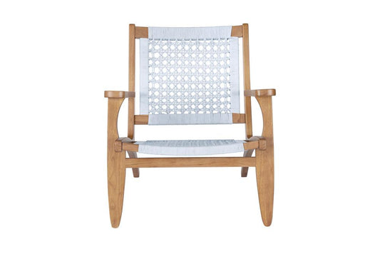 Boraam - Harrison Hexagon Woven Light Grey Rope Accent Chair - Natural Finish - 76353 veiw 2