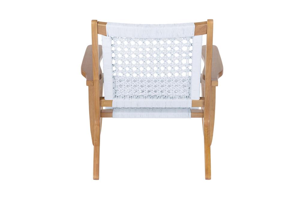 Boraam - Harrison Hexagon Woven Light Grey Rope Accent Chair - Natural Finish - 76353 veiw 4
