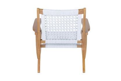 Boraam - Harrison Hexagon Woven Light Grey Rope Accent Chair - Natural Finish - 76353 veiw 4