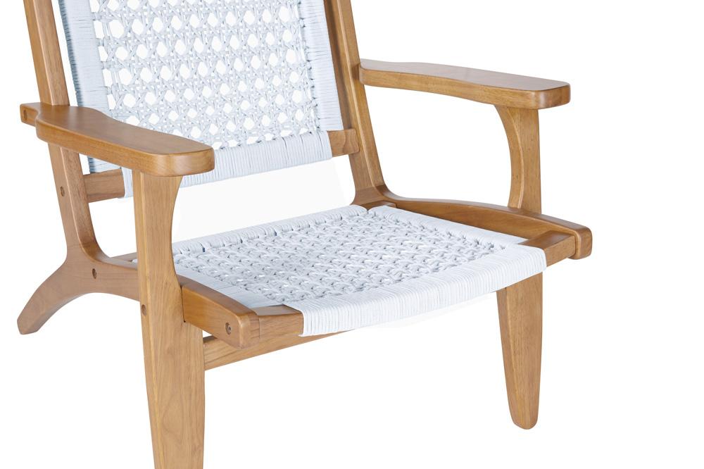 Boraam - Harrison Hexagon Woven Light Grey Rope Accent Chair - Natural Finish - 76353 veiw 6