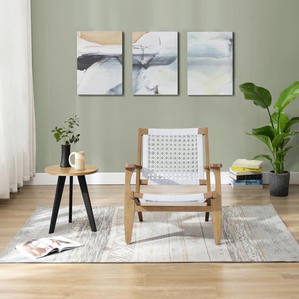 Boraam - Harrison Hexagon Woven Light Grey Rope Accent Chair - Natural Finish - 76353 veiw 7