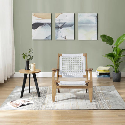 Boraam - Harrison Hexagon Woven Light Grey Rope Accent Chair - Natural Finish - 76353 veiw 7