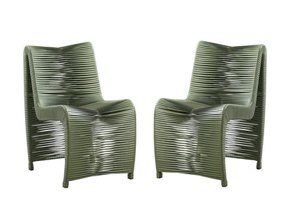 Boraam - Loreins Outdoor Patio Chairs, Set of 2 - Olive Green - 77140 veiw 1