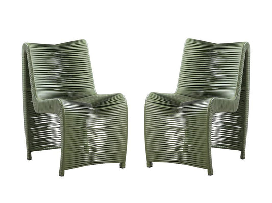 Boraam - Loreins Outdoor Patio Chairs, Set of 2 - Olive Green - 77140 veiw 1