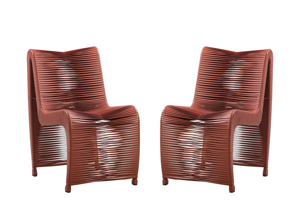 Boraam - Loreins Outdoor Patio Chairs, Set of 2 - Terracotta - 77142 veiw 1