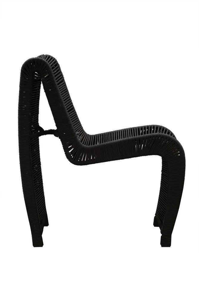 Boraam - Lorenzo Rope Outdoor Patio Chairs, Set of 2 - Black - 77143 veiw 4