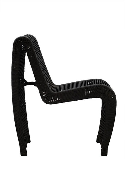 Boraam - Lorenzo Rope Outdoor Patio Chairs, Set of 2 - Black - 77143 veiw 4