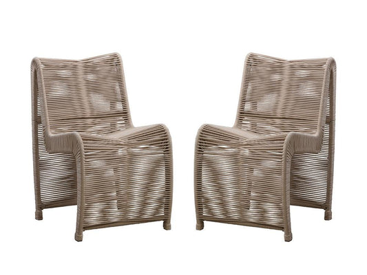 Boraam - Lorenzo Rope Outdoor Patio Chairs, Set of 2 - Tan - 77145 veiw 1