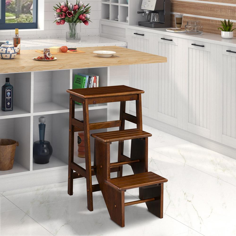Boraam - Niko Folding 29in Step Stool - Cappuccino - 36829 veiw 7