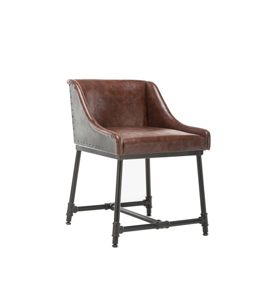 Boraam - Parlor Faux Leather Adjustable Bar Stool - Desert Red - 10143_BOR veiw 1