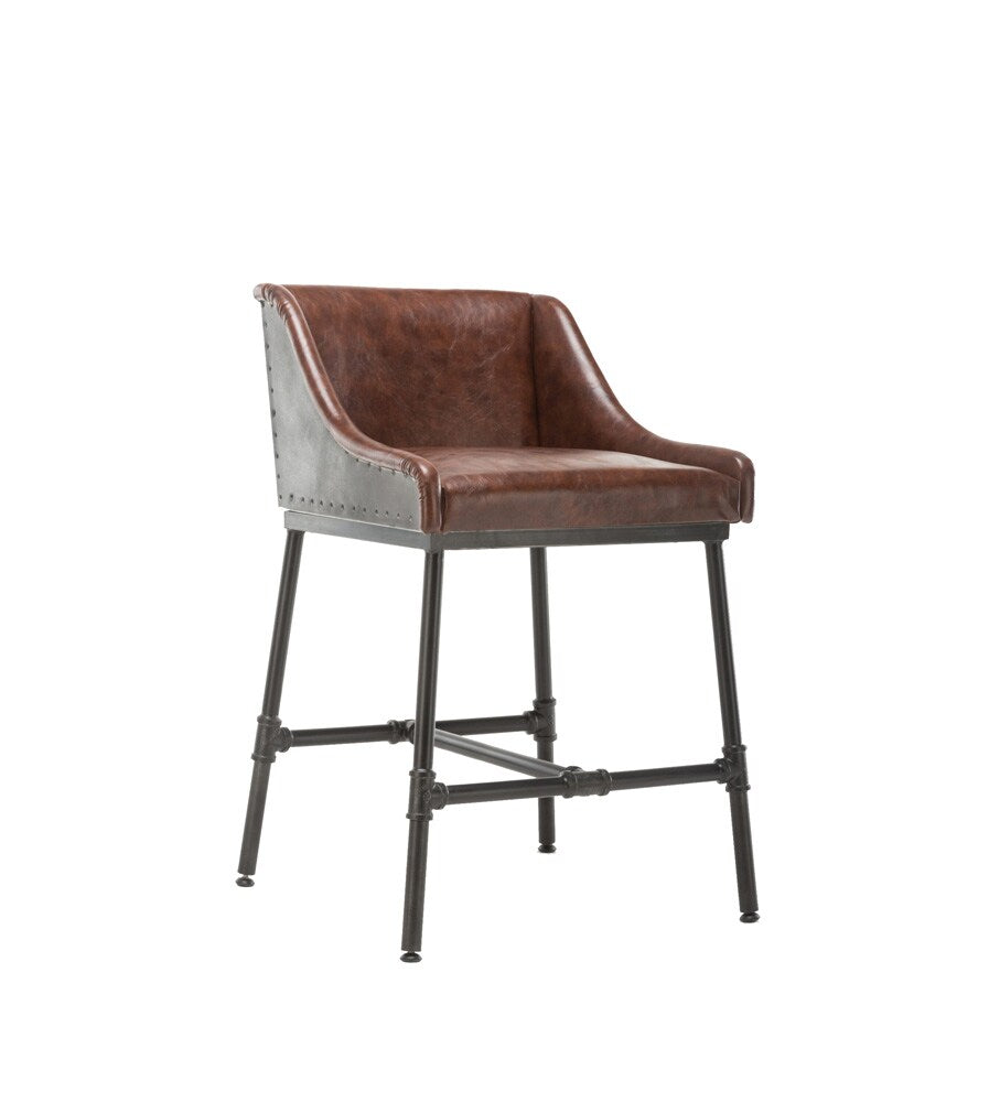 Boraam - Parlor Faux Leather Adjustable Bar Stool - Desert Red - 10143_BOR veiw 2