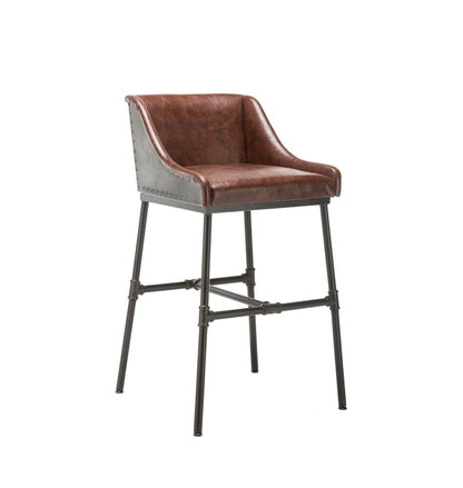 Boraam - Parlor Faux Leather Adjustable Bar Stool - Desert Red - 10143_BOR veiw 3