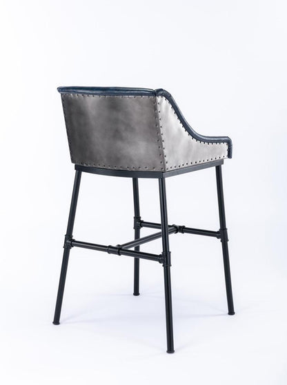 Boraam - Parlor Faux Leather Adjustable Bar Stool - Midnight Blue - 10144 veiw 5