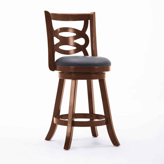 Boraam - Seina Swivel Counter Stool - Cherry - 61924 veiw 1