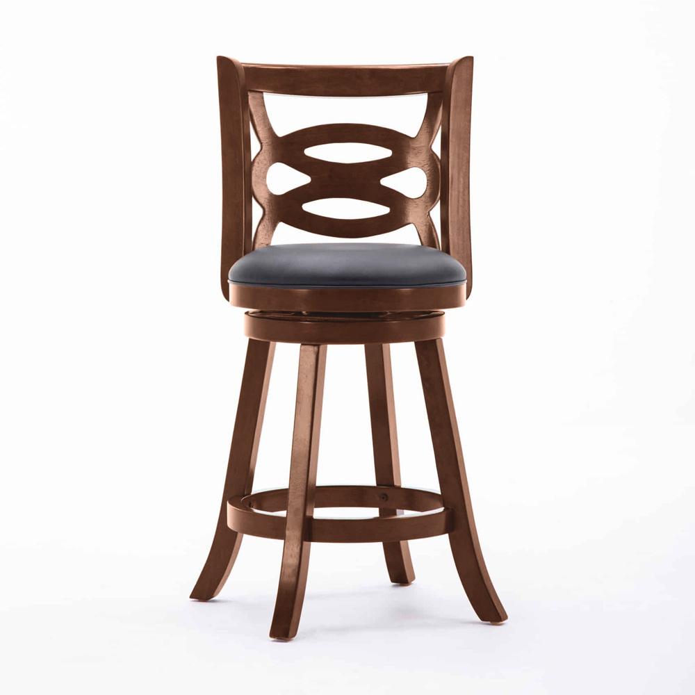 Boraam - Seina Swivel Counter Stool - Cherry - 61924 veiw 2