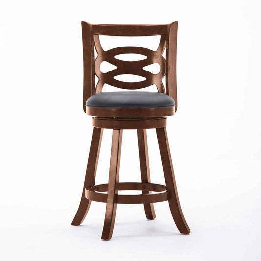 Boraam - Seina Swivel Counter Stool - Cherry - 61924 veiw 2