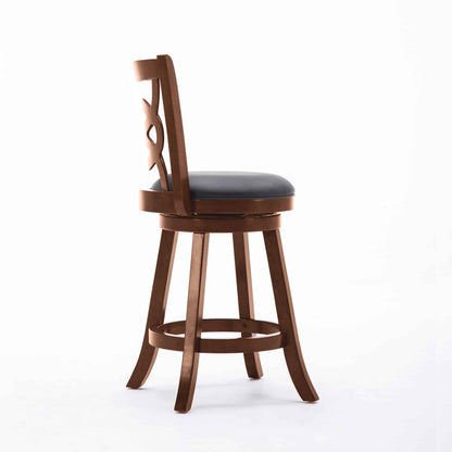Boraam - Seina Swivel Counter Stool - Cherry - 61924 veiw 3