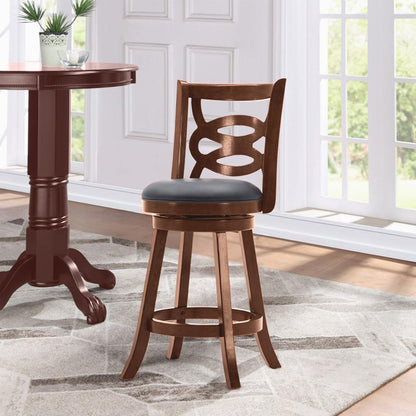 Boraam - Seina Swivel Counter Stool - Cherry - 61924 veiw 4