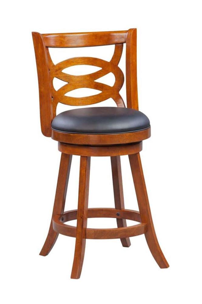 Boraam - Seina Swivel Counter Stool - Walnut - 61524 veiw 1