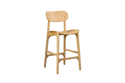 Boraam - Solvang Wood Bar Stool - Natural Finish - 60729 veiw 1