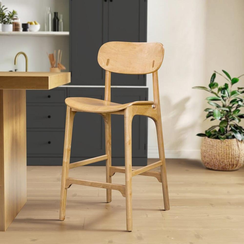 Boraam - Solvang Wood Bar Stool - Natural Finish - 60729 veiw 6