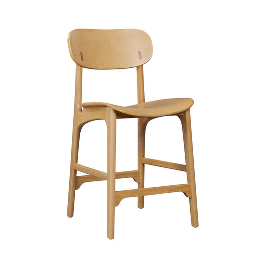 Boraam - Solvang Wood Counter Stool - Natural Finish - 60724 veiw 1