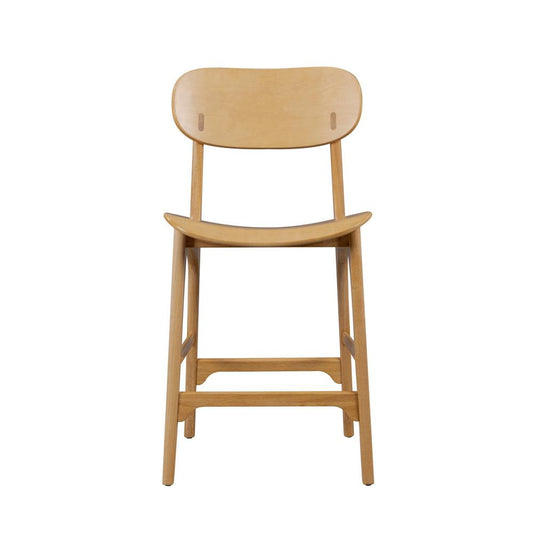 Boraam - Solvang Wood Counter Stool - Natural Finish - 60724 veiw 2