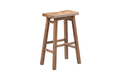Boraam - Sonoma Backless Saddle Bar Stools - Barnwood Wire-Brush - Set of 2 - 75529 veiw 2