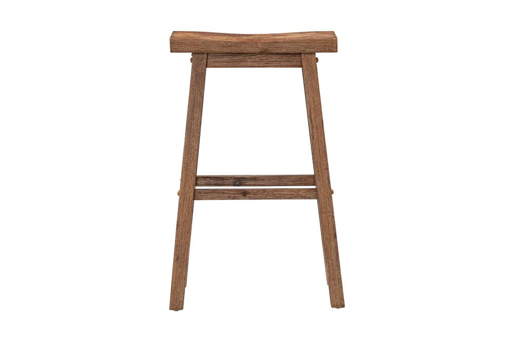 Boraam - Sonoma Backless Saddle Bar Stools - Barnwood Wire-Brush - Set of 2 - 75529 veiw 3