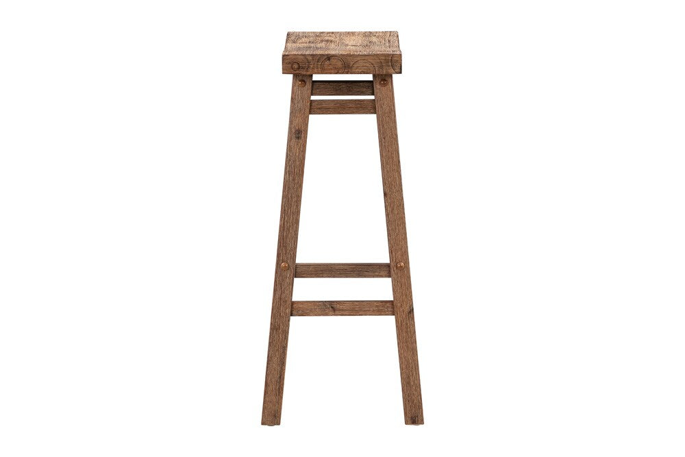 Boraam - Sonoma Backless Saddle Bar Stools - Barnwood Wire-Brush - Set of 2 - 75529 veiw 4