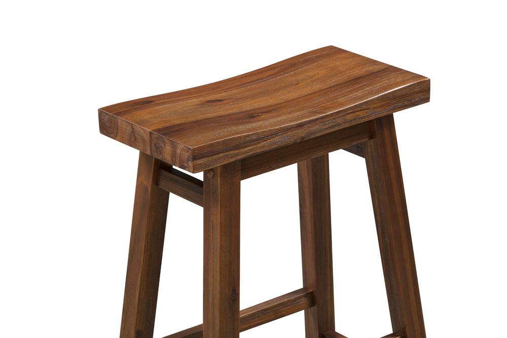 Boraam - Sonoma Backless Saddle Bar Stools - Chestnut Wire-Brush - Set of 2 - 75329 veiw 6