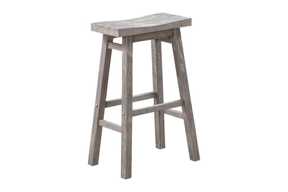 Boraam - Sonoma Backless Saddle Bar Stools - Storm Gray Wire-Brush - Set of 2 - 75629 veiw 2