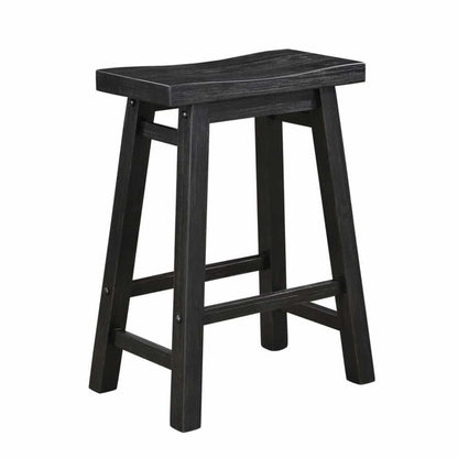 Boraam - Sonoma Backless Saddle Counter Stool - Black Charcoal - 73024 veiw 1