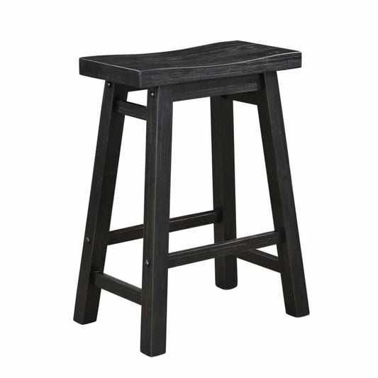 Boraam - Sonoma Backless Saddle Counter Stool - Black Charcoal - 73024 veiw 1