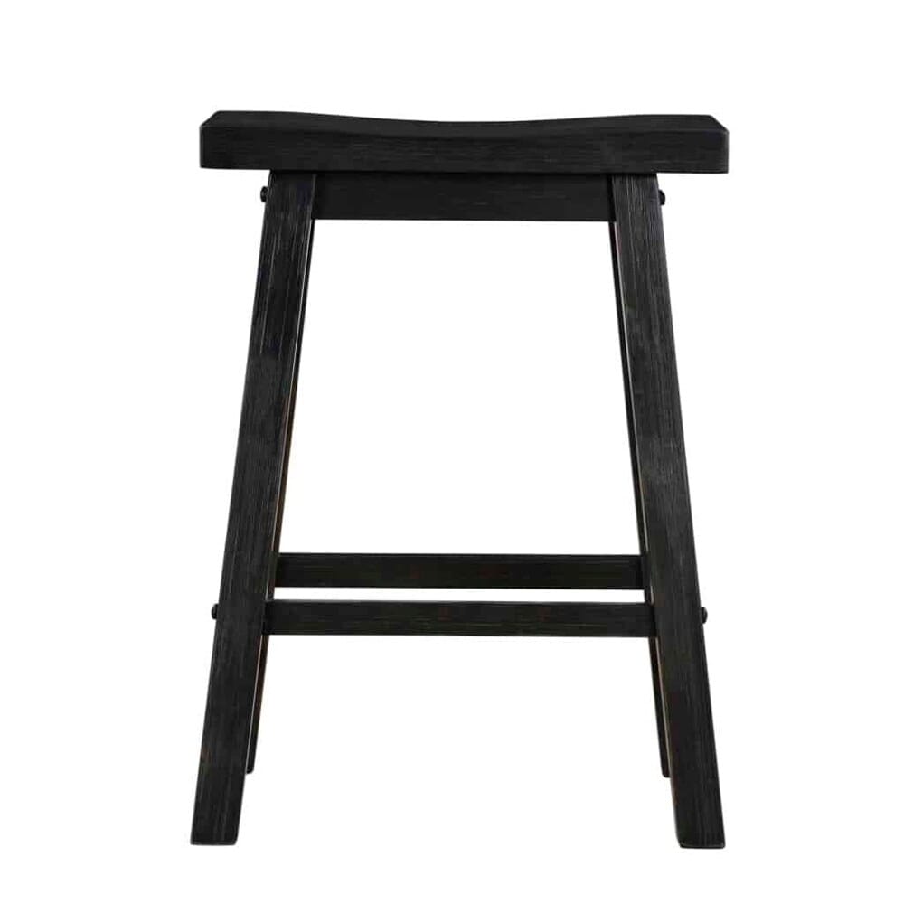 Boraam - Sonoma Backless Saddle Counter Stool - Black Charcoal - 73024 veiw 2