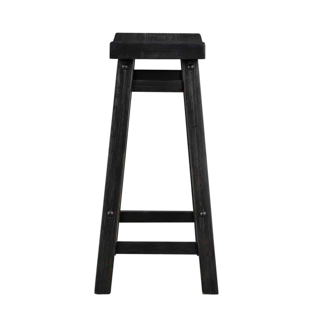 Boraam - Sonoma Backless Saddle Counter Stool - Black Charcoal - 73024 veiw 3