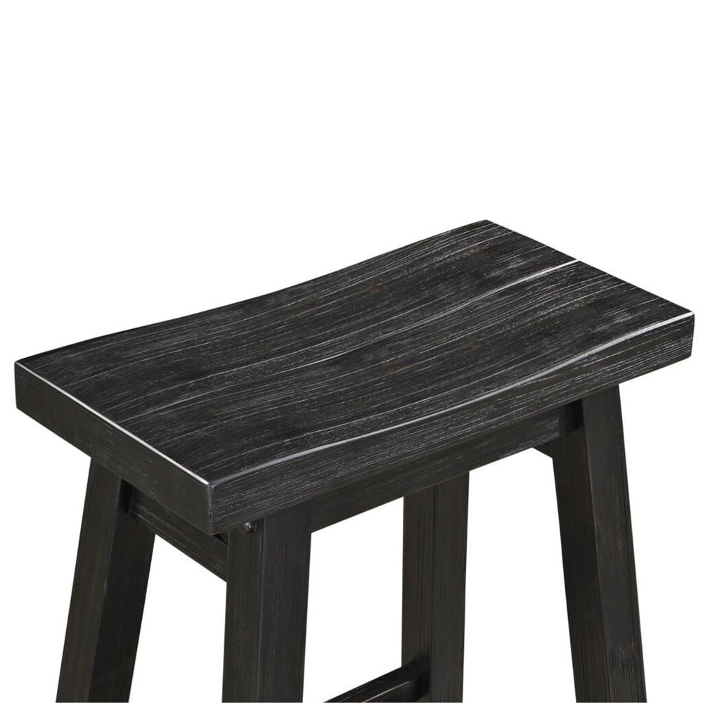 Boraam - Sonoma Backless Saddle Counter Stool - Black Charcoal - 73024 veiw 4