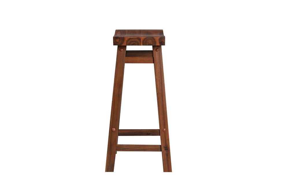 Boraam - Sonoma Backless Saddle Counter Stool - Chestnut Wire-Brush - 75124 veiw 4