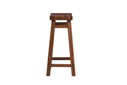 Boraam - Sonoma Backless Saddle Counter Stool - Chestnut Wire-Brush - 75124 veiw 4