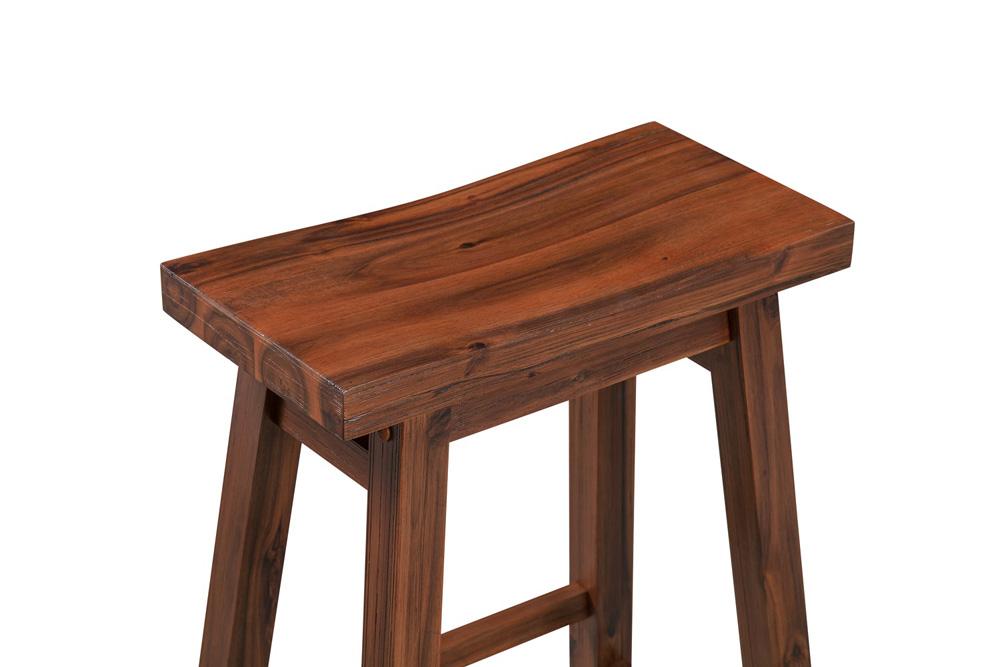 Boraam - Sonoma Backless Saddle Counter Stool - Chestnut Wire-Brush - 75124 veiw 5