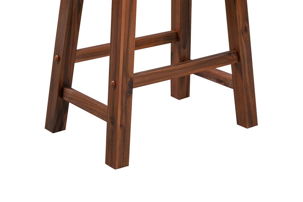 Boraam - Sonoma Backless Saddle Counter Stool - Chestnut Wire-Brush - 75124 veiw 6