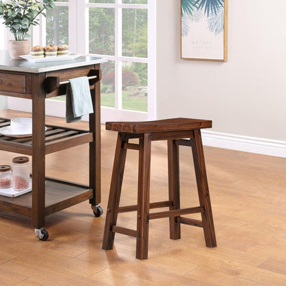 Boraam - Sonoma Backless Saddle Counter Stool - Chestnut Wire-Brush - 75124 veiw 7