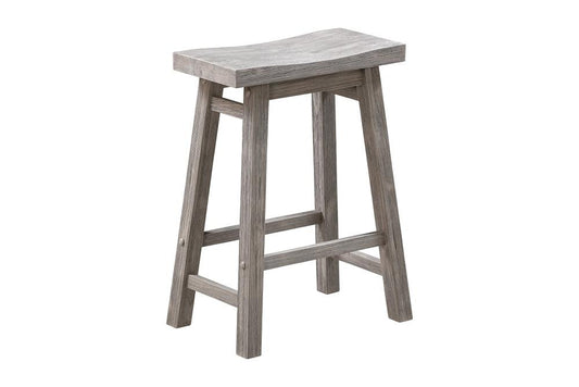 Boraam - Sonoma Backless Saddle Counter Stool - Storm Gray Wire-Brush - 75224 veiw 1