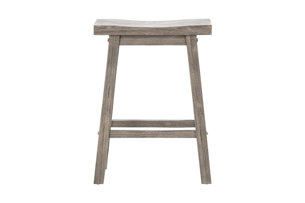 Boraam - Sonoma Backless Saddle Counter Stool - Storm Gray Wire-Brush - 75224 veiw 2